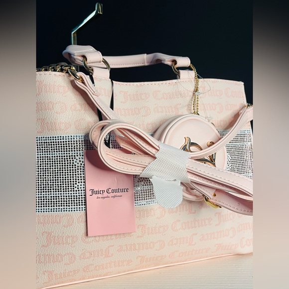 Juicy Couture Powder Blush Tote Crossbody Bag w Coin Purse NWT - Picture 8 of 8